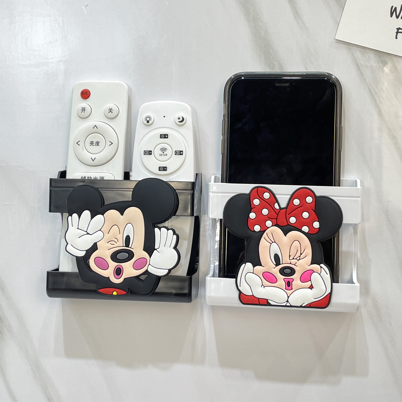 Bedside Mobile Phone Charging Rack Wall-Mounted Cute Cartoon Home Bedroom Air Conditioner Tv Remote Control Storage Box