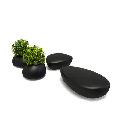 Creative water drop flowerpot combination shopping mall glass fiber leisure seat public rest area bench personality commercial beauty Chen