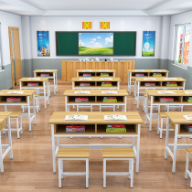 Factory direct sales school double learning desks and chairs Primary and secondary school students tutoring training courses Conference classroom single desk