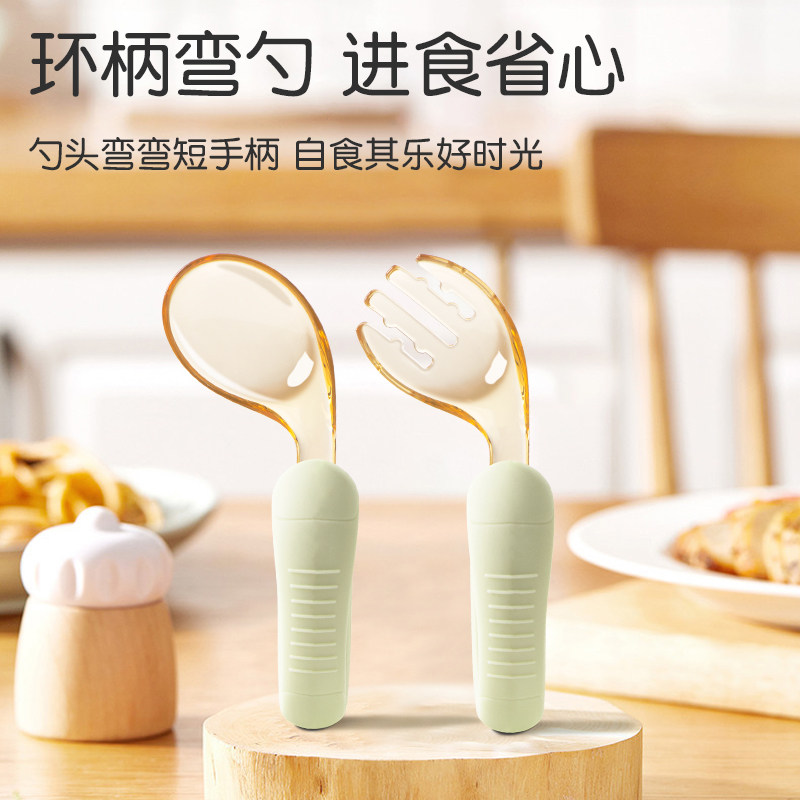 👶寶寶自主進食好幫手!奇琦寶嬰兒PPSU矽膠叉勺,安全又耐用🔥