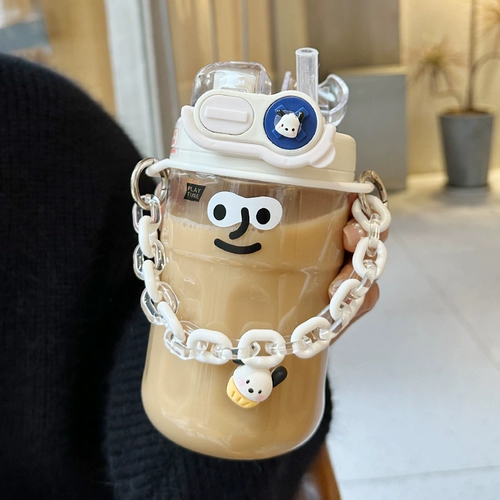 Высококачественный летний портативный пластиковый стакан со стаканом, коллекция 2023, защита при падении