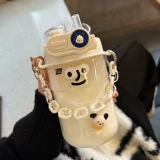 Высококачественный летний портативный пластиковый стакан со стаканом, коллекция 2023, защита при падении