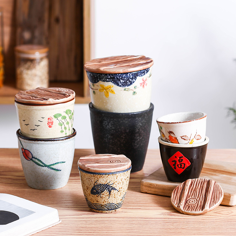 Ceramic Glaze Lower Color Saucepan with soup ladle Nest Supplements Sweet one person Steamed Egg Bowl Riser Stew Hotel Home Stew