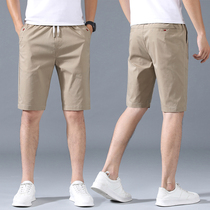 Casual shorts mens trend lace-up pants new five-point mens pants summer thin five-point pants