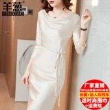 Летнее шелковое длинное платье, длинная юбка, коллекция 2021, длина макси, облегающий крой