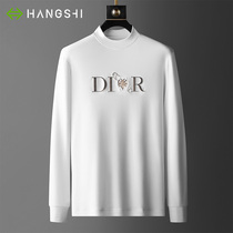 Autumn Winter BI Entrance ~ Pro-Skin Soft Modale T-Shirt Long Sleeve Mens Half High Collar Print Inner Hitch Undershirt