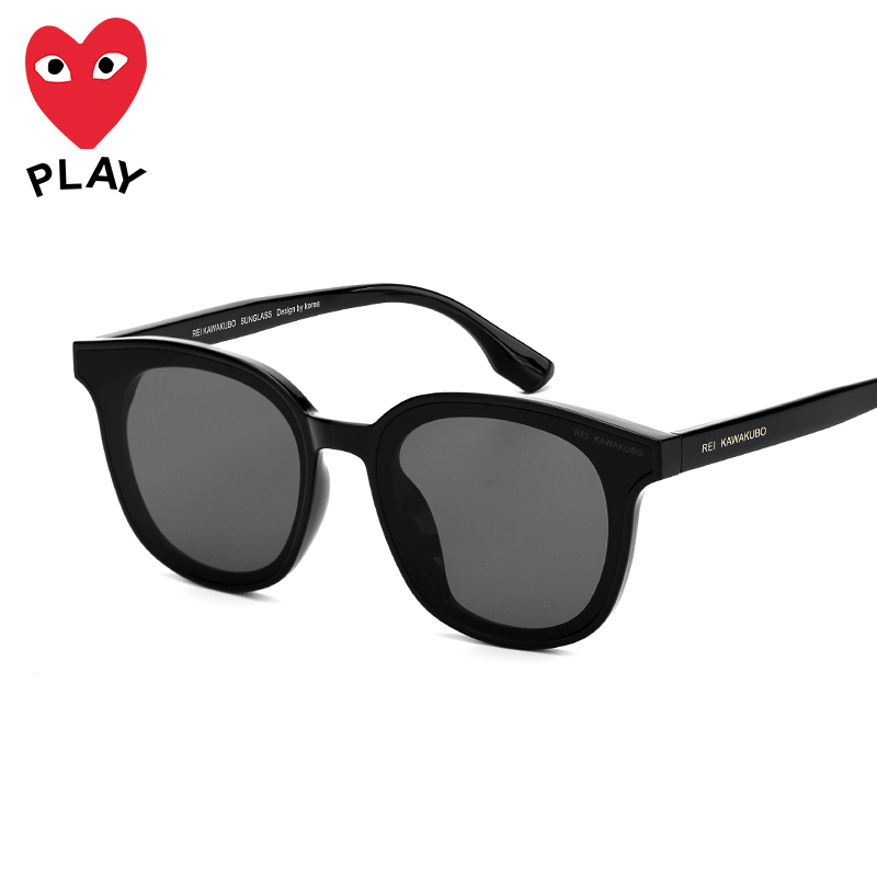 Kawakubo Ling Korean version of gm sunglasses women's high-end ins big frame slim anti-UV sunglasses men 3937