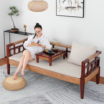 Luhan bed New Chinese Solid Wood Sofa bed Two-Used Luhan Bed Little Household Little Modern Vine Chen bed