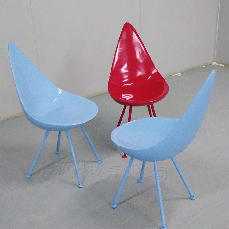 FRP Lounge Ghế Mall Mei Chen Creative Water Drop Ghế Khách sạn Bán hàng Văn phòng Lễ tân Nội thất Lounge Ghế - Nội thất văn phòng ban hop