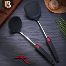 Silicone shovel non-stick pot special saucer cooking shovel high temperature spoon kitchenware set stainless steel silicone spatula