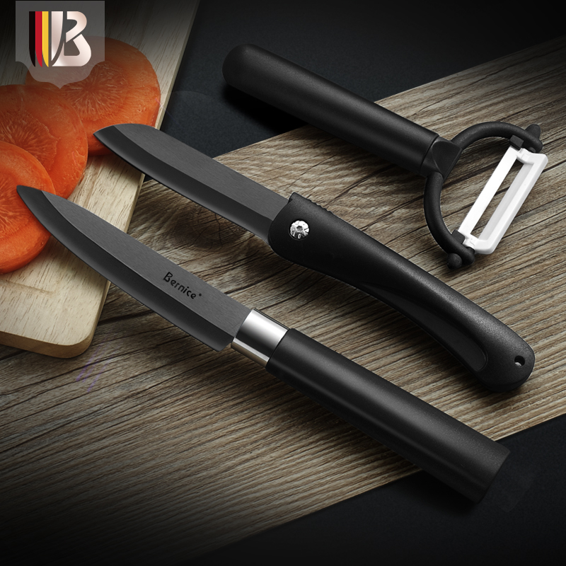 Ceramic knife Three sets of water fruit knife Peeling Knife Multifunction Kitchen Home Passfold Portable Student Dormitory With Small Knife