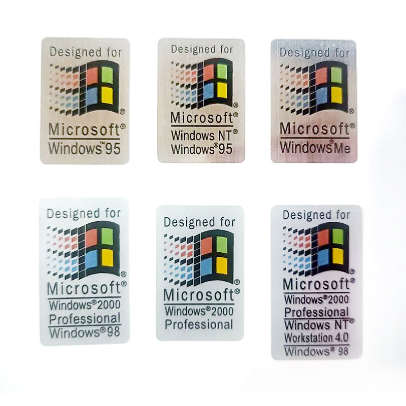 Replica Version of Win95/Win98 System Nostalgic Stickers Waterproof Laptop Retro Style DIY Decorative Stickers