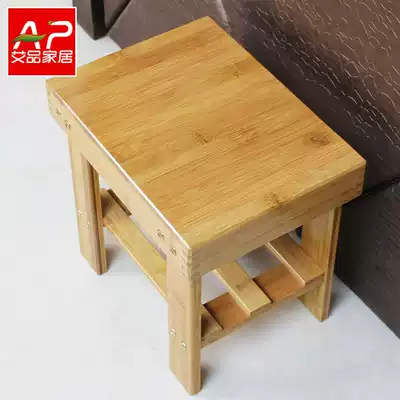 Nanzhu small bench Solid wood small stool round stool Children's baby stool Low stool square stool Non-plastic creative fashion
