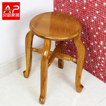 Nanzhu Small Stool Solid Wood Round Stool Short Bench Bench Dining Stool Chair Non Plastic Home Creative Fashion Brief