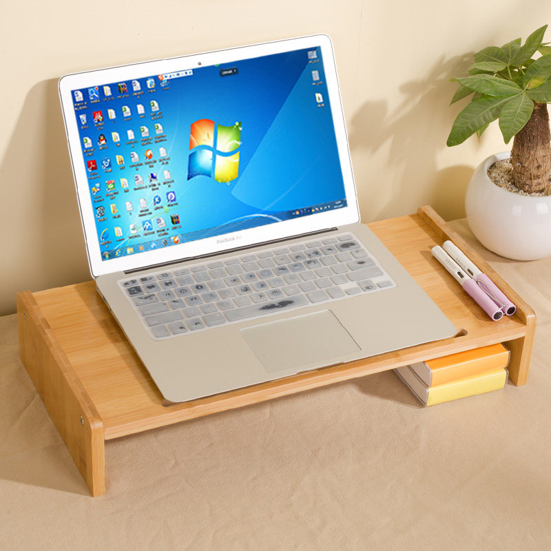 Nanzhu Notebook computer monitor booster frame Screen base bracket bracket Office desktop storage layer shelf