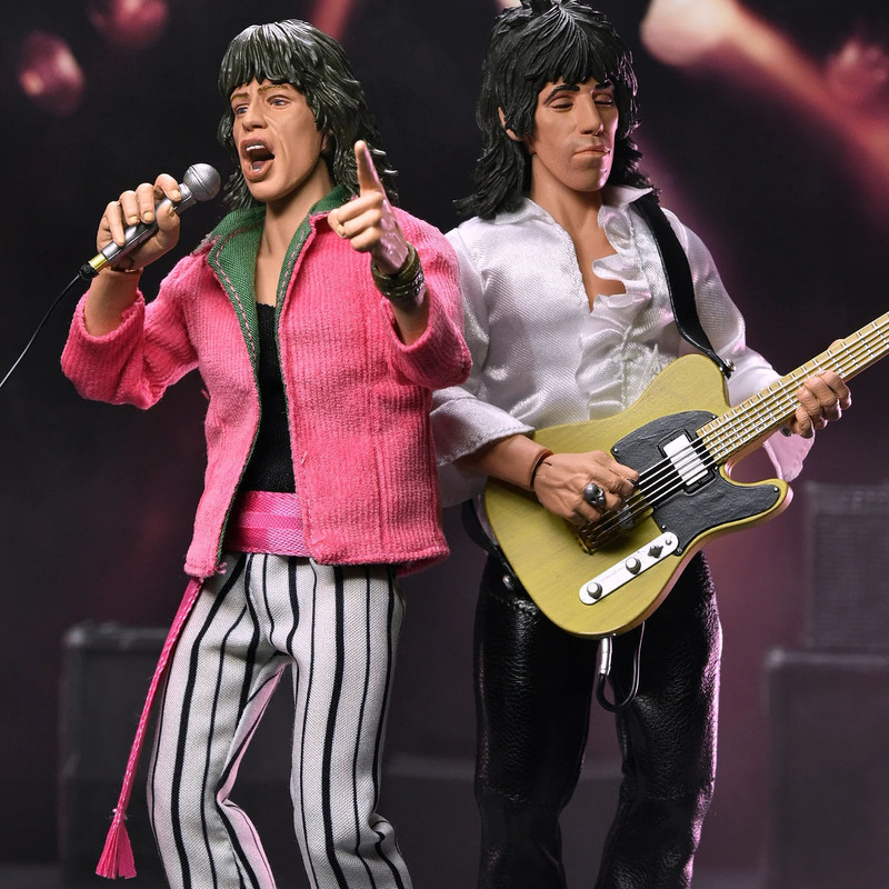 Neca 60776 60775 Rolling Stones Mick Jagger and Keith Richards Costume Action Figure