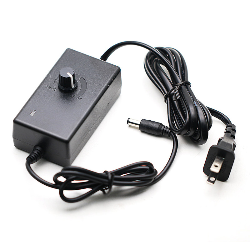 Adjustable speed power adapter 3A high current fan Universal DC regulator stepless speed regulation 220V to 12V