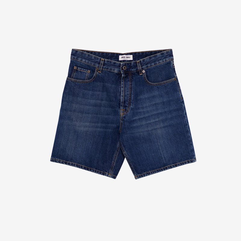 Xuehong Haute Couture Miu Family Spring/Summer High-Waisted Denim Shorts for Women, Loose Wide-Leg Slimming Versatile Straight-Leg Mid-Length Shorts