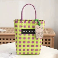 Зеленая -пурпурная вертикальная сумка из бочки