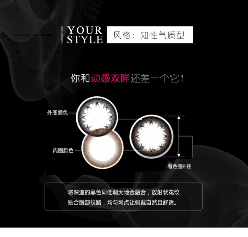 Haichang Xingmeimei ngày nữ ném 30 mảnh hàng đầu trang web chính thức chính hãng hỗn hợp đường kính tự nhiên kích thước đường kính kính áp tròng - Kính đeo mắt kính kính không độ