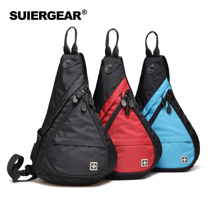 Swiss Army Knife Chest Pack Men and Women Riding Small Bag Fashion Business Shoulder Bag Casual Crossbody Bag Large Capacity Waterproof