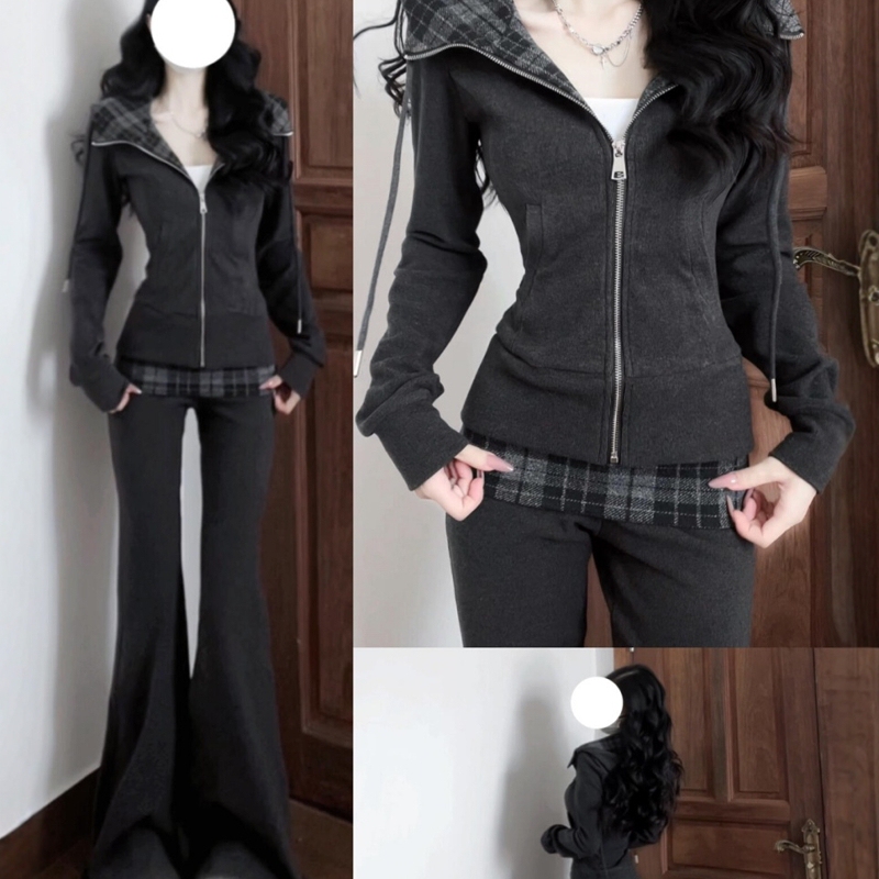 French-Style Chic Casual Suit for Women, Autumn Age-Reducing Outfit, High-End Sporty Slimming Wide-Leg Pants Two-Piece Set French-Style Chic Casual Suit for Women, Autumn Age-Reducing Outfit, High-End Sporty Slimming Wide-Leg Pants Two-Piece Set