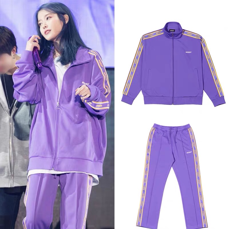 IU Li Zhien same sports suit female autumn student Korean version loose and thin fashion Western style casual two-piece