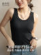 Women's Summer Thin Vest with Built-In Bra Pads, No Need to Wear a Bra, Green Pure Cotton Base Layer, Beautiful Back Camisole Top