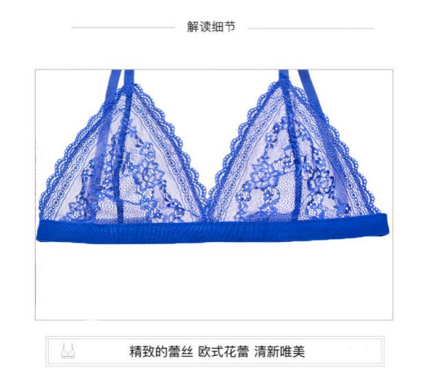 Mùa hè siêu mỏng ren gợi cảm đồ lót nữ không có vòng thép kích thước lớn thoải mái trong suốt tam giác cup áo ngủ áo ngực bra