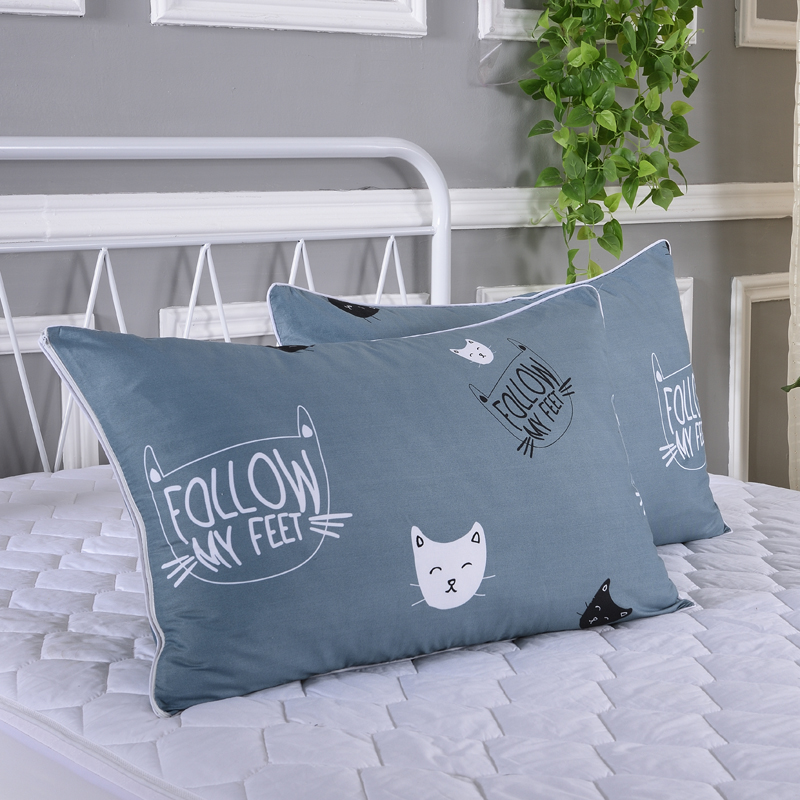 Gối (lõi gối + vỏ gối) gối đơn có thể tháo rời và có thể giặt được gối cao su non