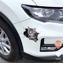 Car stickers 3D kitten creative personality net red same cute cat blocking scratches funny decorative car stickers
