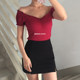 BERAN retro square collar, cute chest pleats, waist slimming, solid color fungus short-sleeved T-shirt top