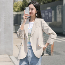 Small Suit Jacket Woman Spring Autumn 2022 New Career Short small sub design Sensation Niche Casual West Suit Blouse