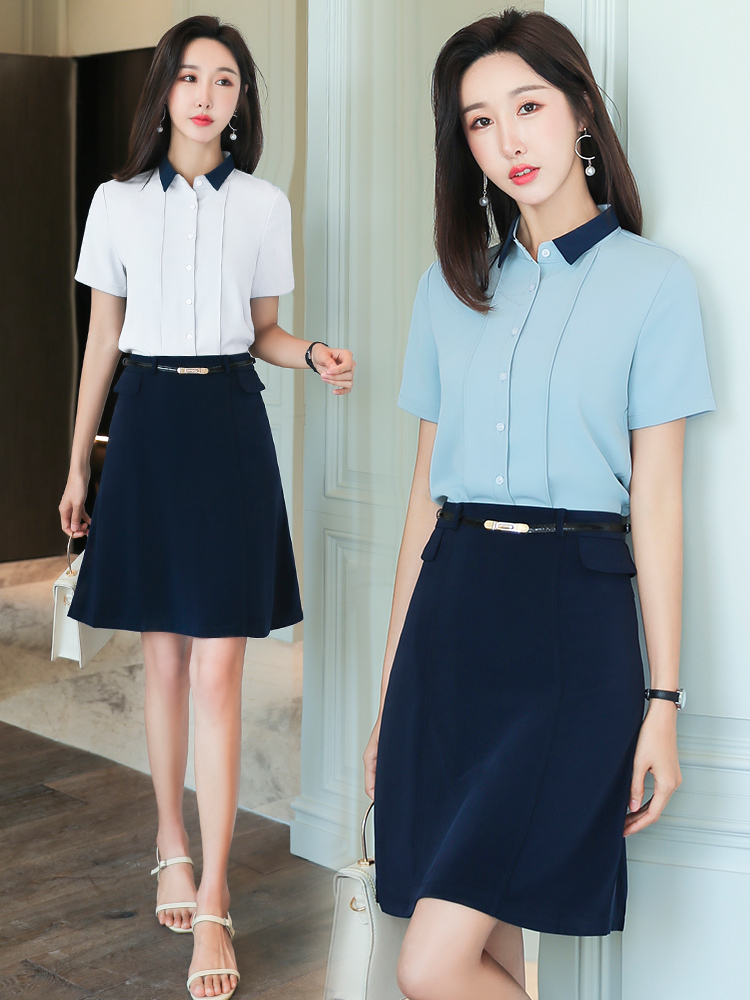 Professional suit Female summer civil servant dress high-end OL hotel front desk tooling Teacher overalls Interview dress