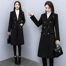 Professional Son Coat of clothing The long section black 2022 new thickened spring autumn winter tooling work sweater jacket