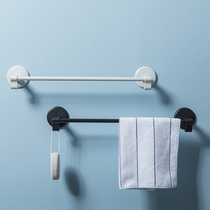Stainless steel towel rack non-perforated toilet hanging towel bar artifact bathroom wall-mounted bath towel rack