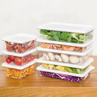Home home plastic transparent food storage box Refrigerator food fruit preservation box Kitchen sealed storage box with lid