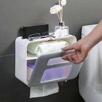 Toilet tissue box Non-punching creative roll paper tube waterproof paper toilet paper box toilet paper shelf