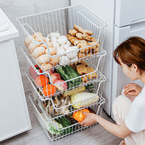 Kitchen supplies shelf floor multi-layer vegetable basket iron storage shelf household finishing frame storage artifact