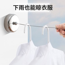 Balcony clothesline can lift invisible clothes rope household artifact clothesline indoor telescopic drying rack