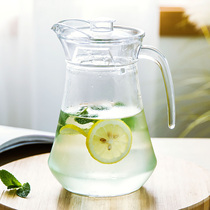 Home glass cool kettle high temperature teapot home large capacity water cup cool white open cold water bottle cold water bottle