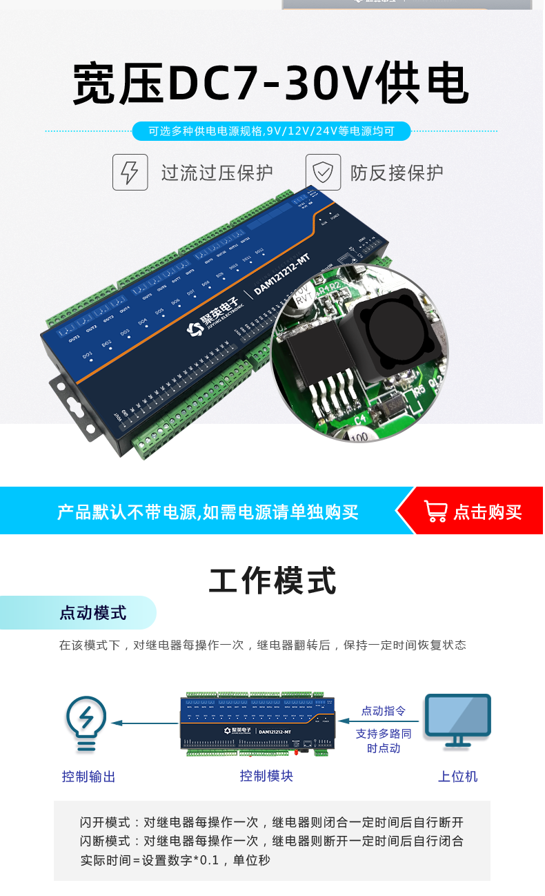 DAM121212-MT 工业级网络数采控制器宽压供电