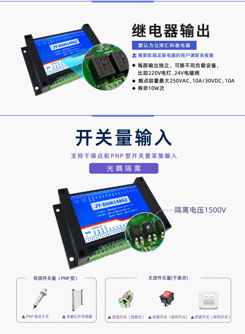 DAM-14862 工业级数采控制器输入说明