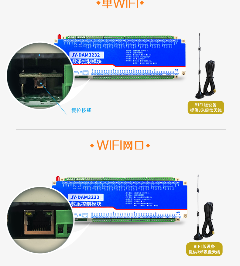 DAM-3232 工业级网络数采控制器通讯接口