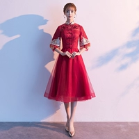 Бордовый, длинный, средней длины