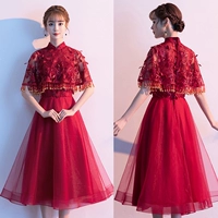 Бордовый, длинный, средней длины