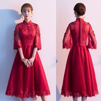 Бордовый, длинный, средней длины