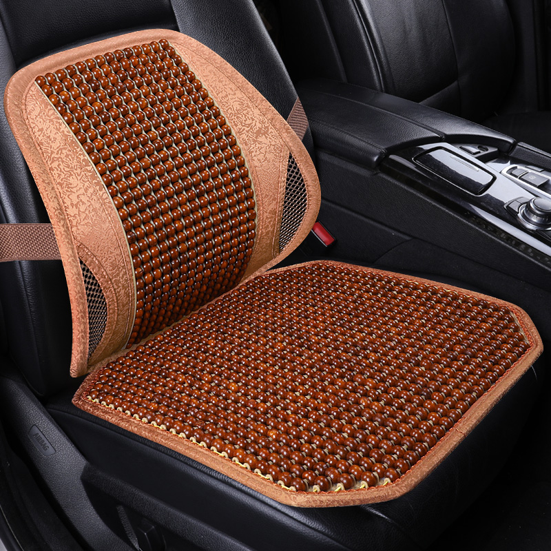 Wooden beads car cushion supplies Summer cool pad non-slip monolithic summer breathable seat pad single butt pad universal style