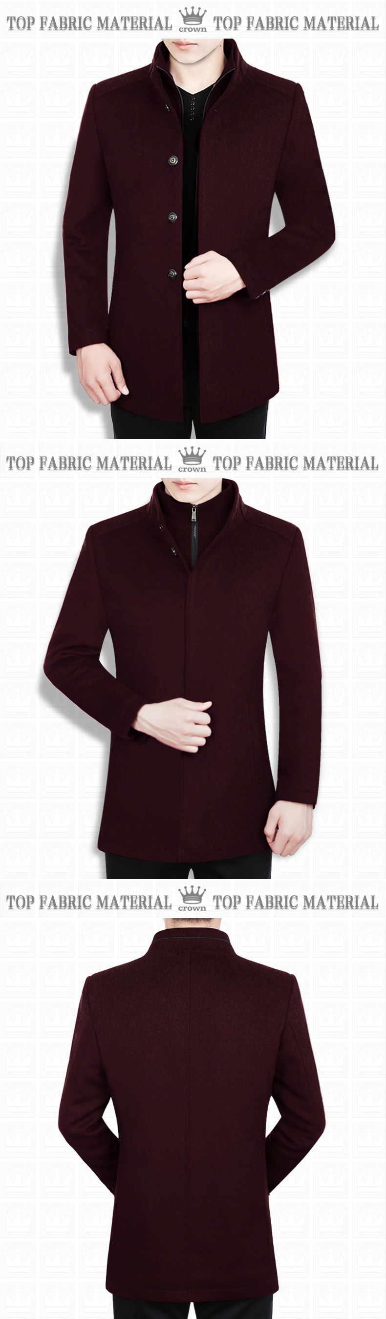 Blouson homme STRONGJIAN   manches longues en Laine - Ref 3116884 Image 26