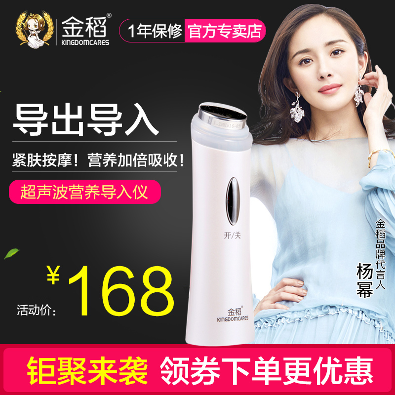 金稻超声波美容仪器脸部排毒清洁导入导出面部按摩精华洁面仪家用